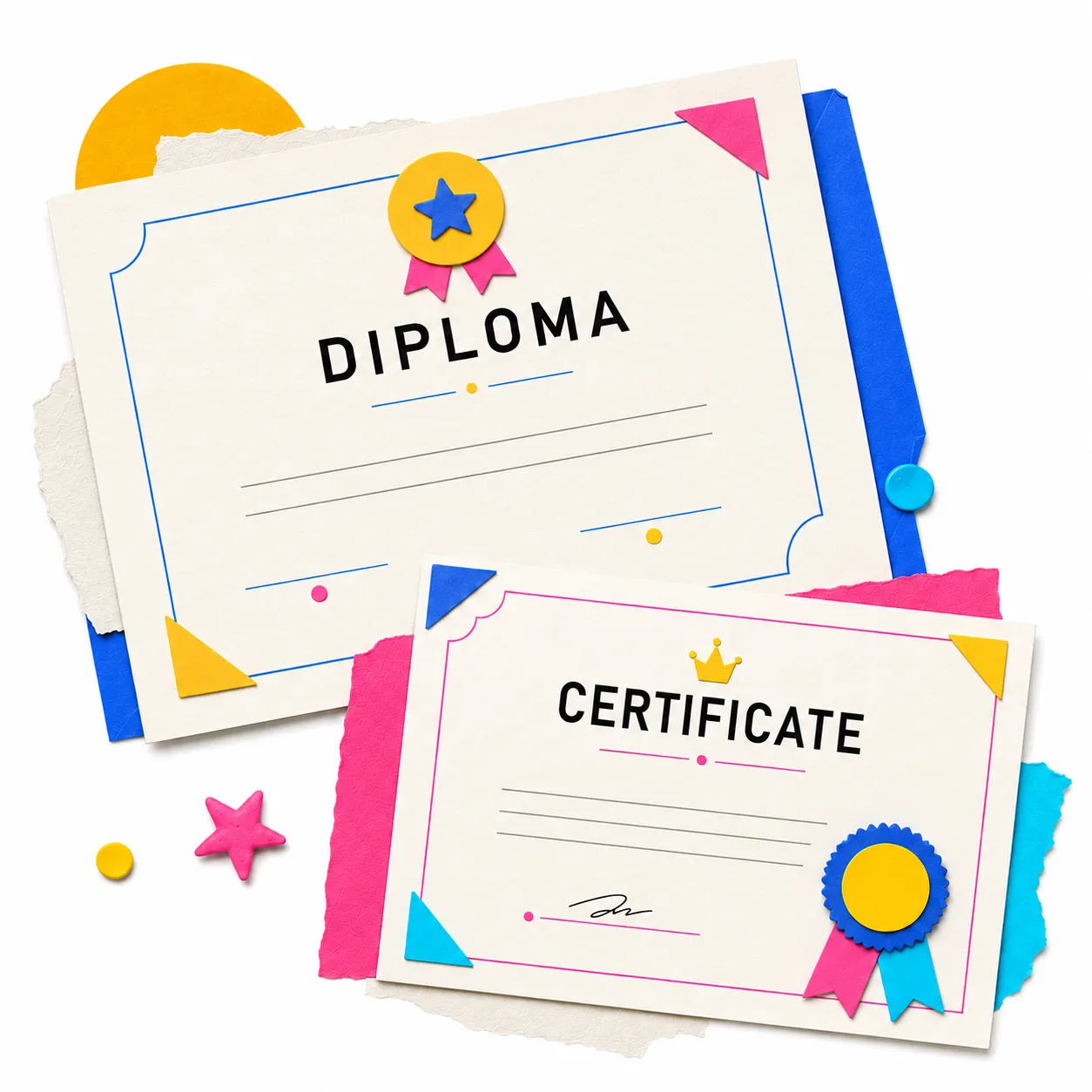 Diplomas and Certificates